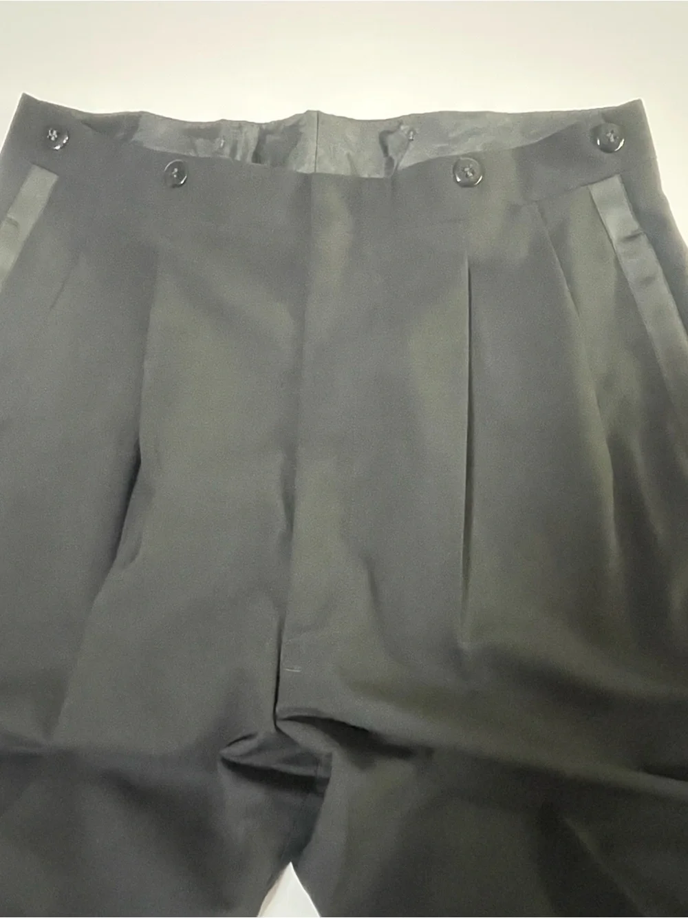 Black Men's Dress Pants - Classic Tuxedo Stripe